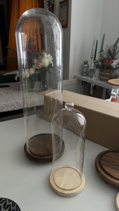 Колбы стеклянные , клош для декора