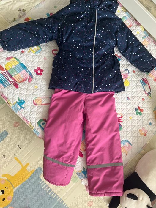 Зима 116 размер комплект куртка и полукомбинезон