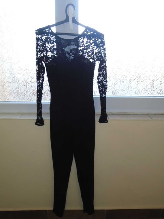 Salopeta neagra femei escape star jeans