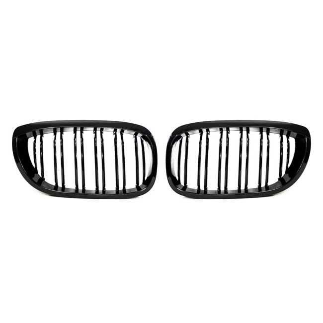 Grile Nari Duble Capota BMW E46 Cabrio Coupe Facelift 2003-2006, Negru