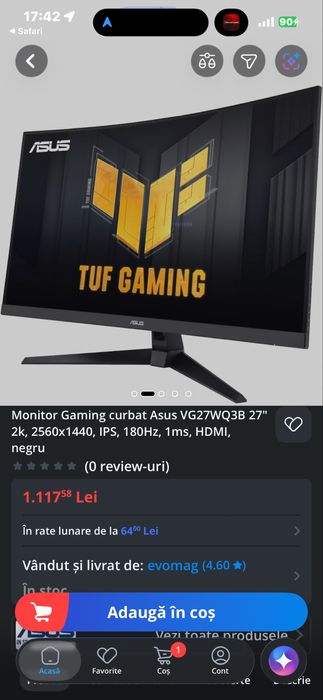 monitor gaming asus tuf gaming 180hz