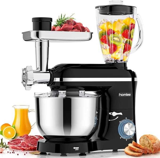 [REDUCERE - 40%]Robot bucătărie Homlee, 1800W, Mixer Bol Blender & Mașină tocat Grad B