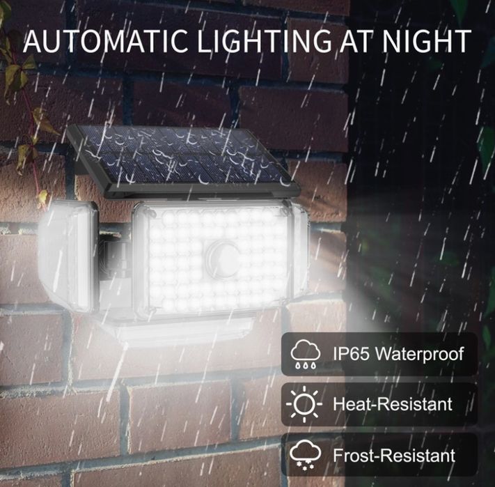 LED Соларен аплик със сензор LED/5W/5,5V IP65