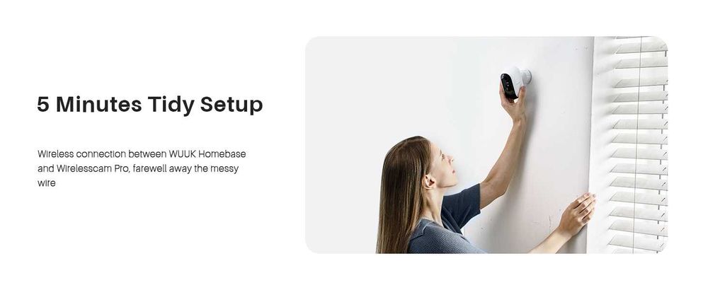 WUUK 2K Безжична акумулаторна охранителна камера