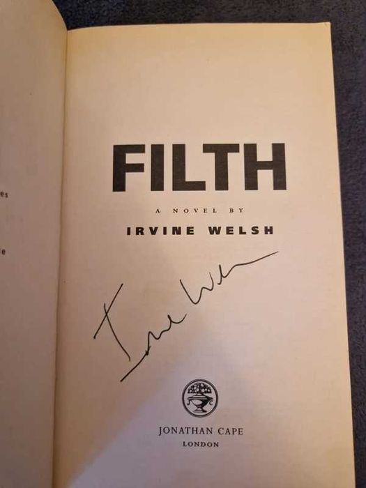 Memorabilia Filth Irvine Welsh signed autograf semnatura carte semnat