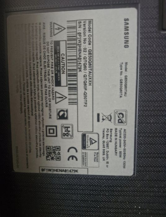 Vand tv Samsung Defect smart Uhd Qled 4k  125 cm