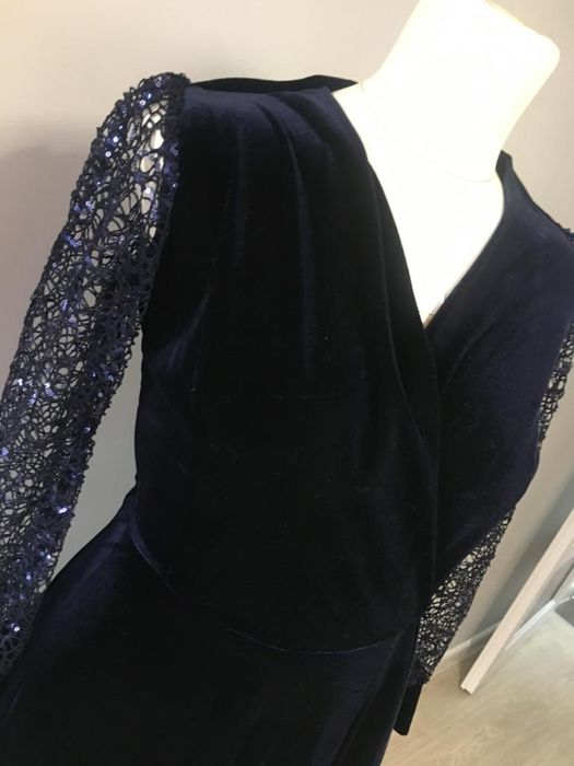 Платье блестящ из бархата