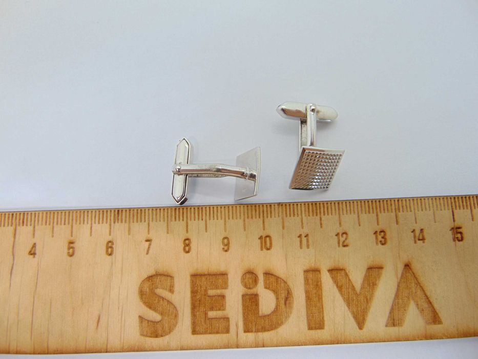 Butoni din argint rodiat