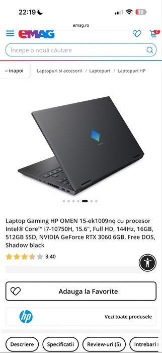 Laptop Gaming HP Omen