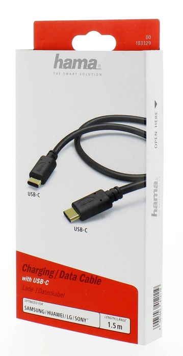 Cablu HAMA 183329 Type C, USB Type-C 1.5m Incarcare Fast Nou Sigilat