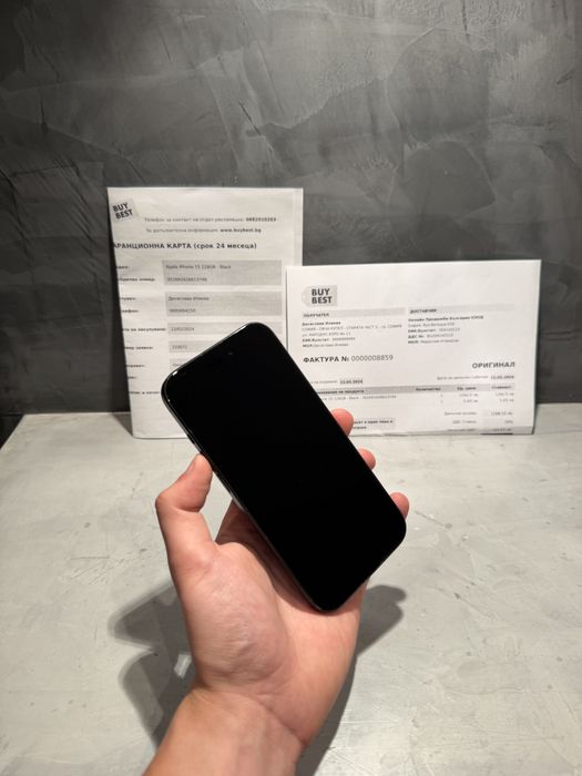 Перфектен Iphone 15 Black + бележки