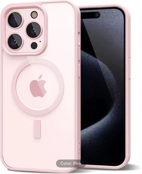 НОВ Розов кейс MagSafe Iphone 15