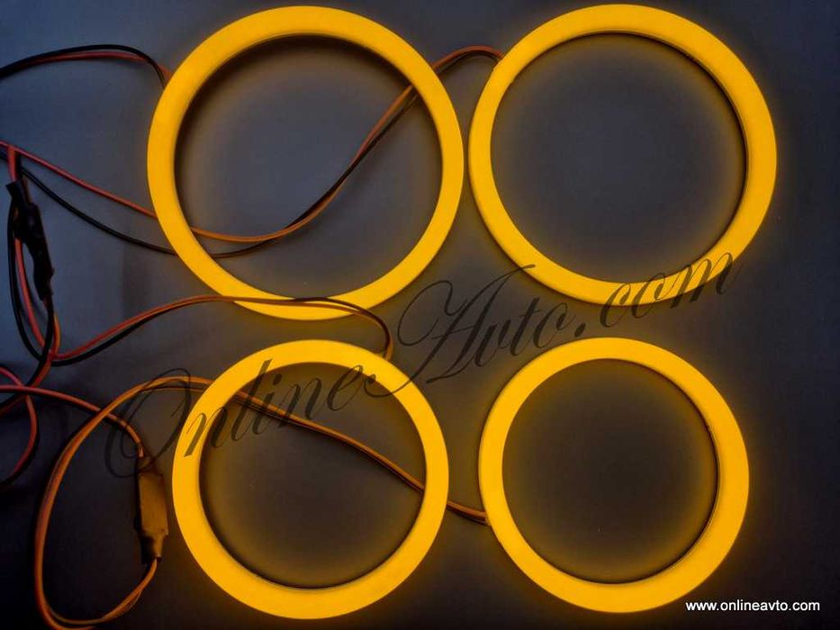 Amber Cotton LED Angel Eyes-Ангелски очи BMW Facelift E60/E61 Фейслифт