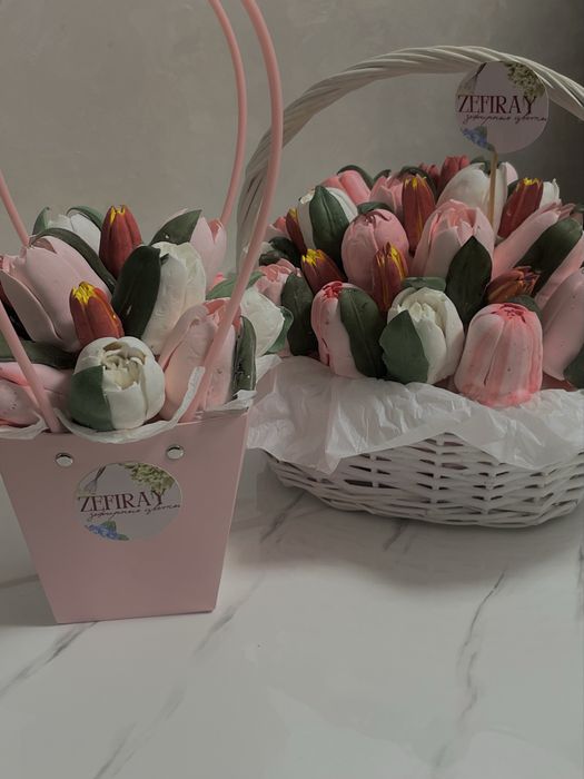 Зефирные цветы.