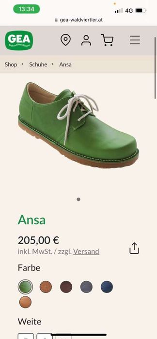 Обувки естествена кожа GEA Waldviertler