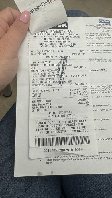 Saltea  aproape noua,cumparata anul trecut
