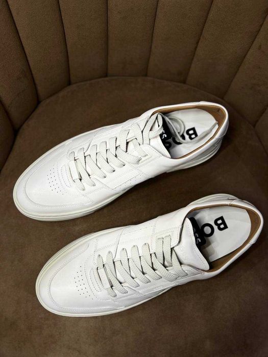 BOSS мужские кожаные кроссовки Италия РАЗМЕР 44