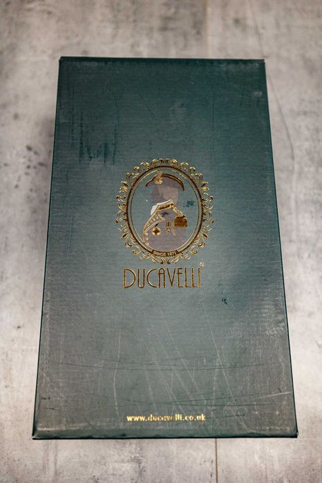 Мъжки кожени боти от естествена кожа - 46 номер (тъмно сини) Ducavelli