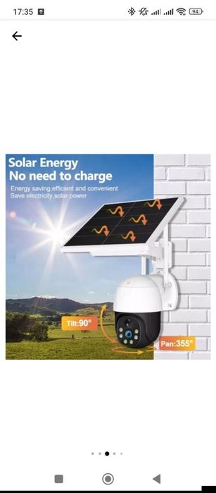 Camera de supraveghere 4K cu panou solar funcționalitate  non stop