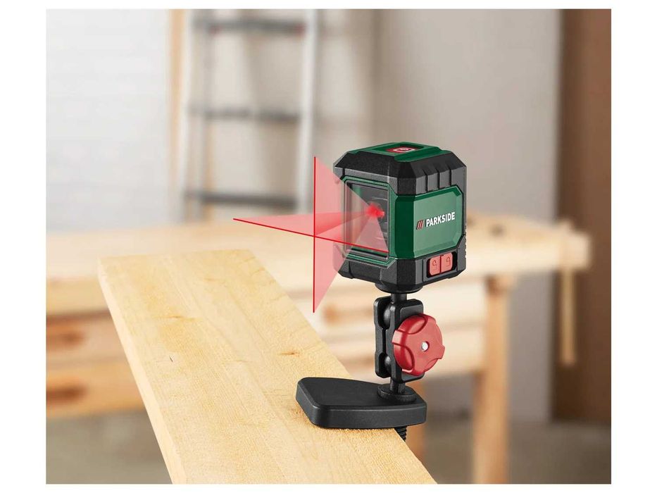 Laser cu linii în cruce PARKSIDE PKLL 7 ​​​​F5 cu clema acumulator