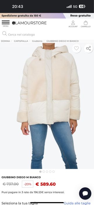 Geaca-jacheta dama,puf-blana naturala,Diego M,marime 44