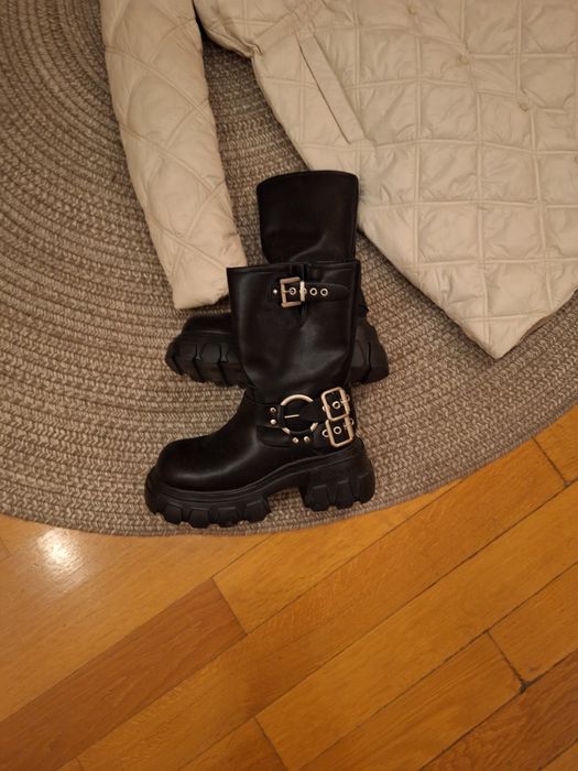 Ghete/bocanci  biker 37 piele