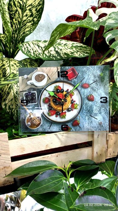 Часы/Соат настенные безрамочные стеклянные