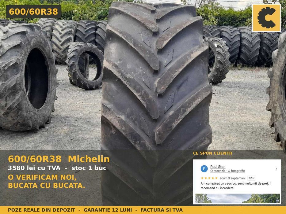 Cauciucuri 600/60R38 Michelin Anvelope Tractor SH Garantie LIVRARE
