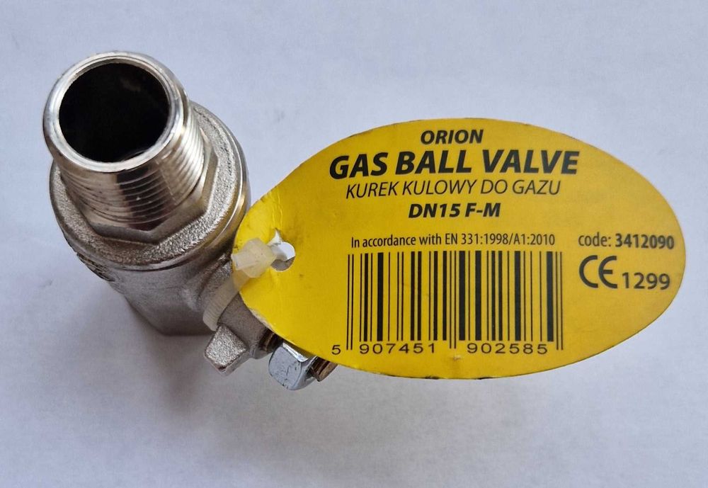 Robinet sferic pentru gaz Valvex Orion (ﬁlet interior-exterior)