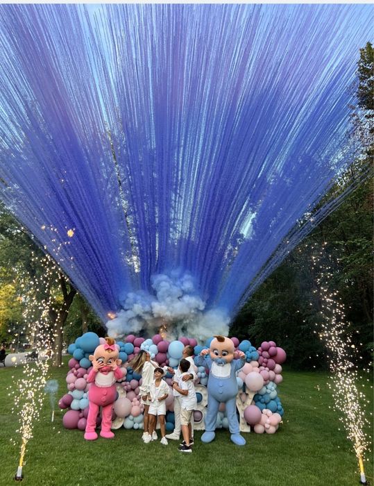 Artificii gender reveal fumigene colorate