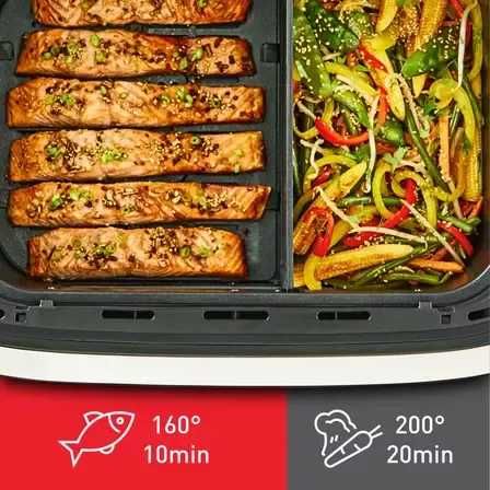 Air Fryer Tefal Dual Easy Fry Flex - 8 литра - 2700W (В ГАРАНЦИЯ)