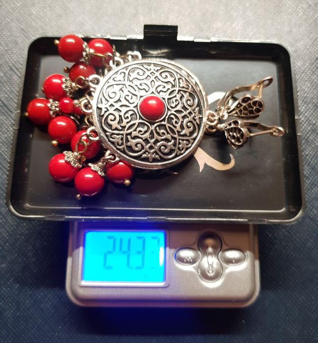 Серьги в национальном стиле, серебро