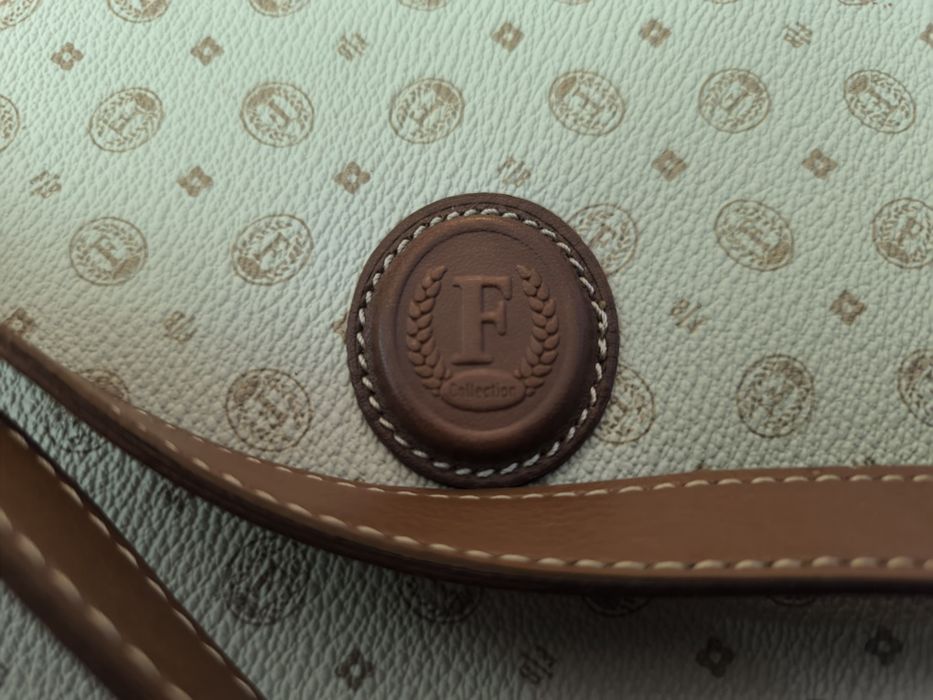 оригинална итал чанта с кожени акценти