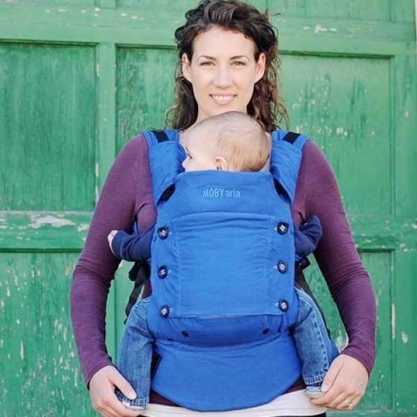 Детски / бебешки слинг син, Moby Aria blue