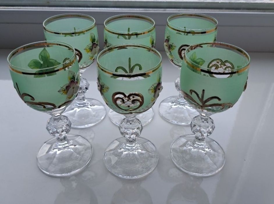 Конфетница и стаканы Чехия
