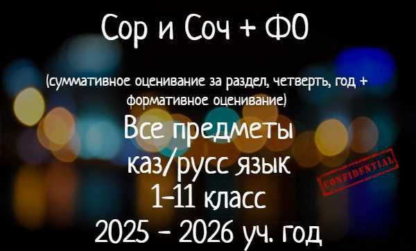 Сор, Соч, ФО, БЖБ, ТЖБ обновлёнка на весь год