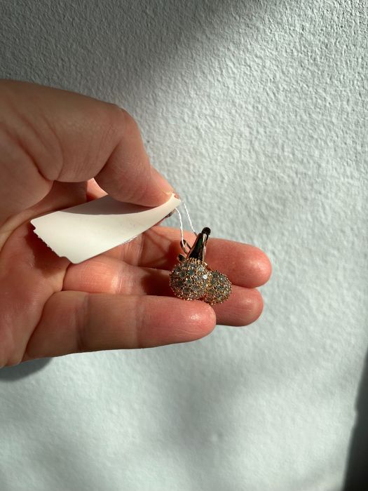 серьги с натуральными цирконами Санкт Петер