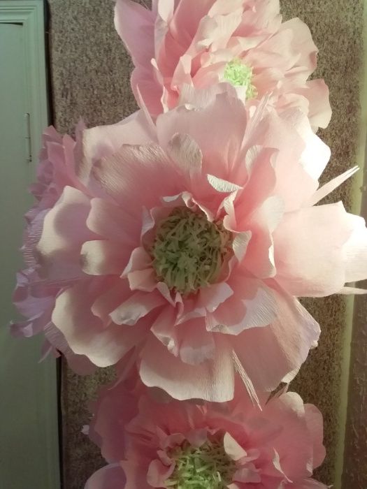 Искусственные цветы для детских танцев. Бумажные цветы.