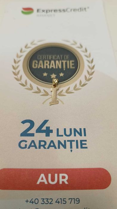 [AG24 Harlau B.45831.1] Pandantiv aur 14k 0.71gr - Garantie 2 ani!