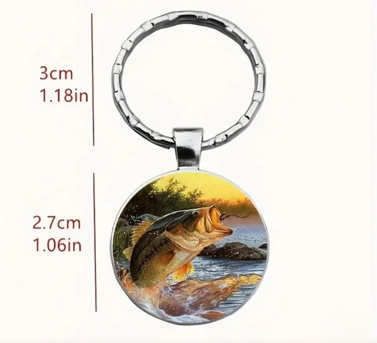 Подаръчен комплект: Часовник с ключодържател,Подарък за рибари/ловджии