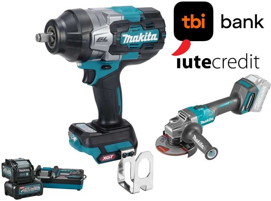 Гайковерт TW002GZ XGT 40V + Ъглошлайф GA005GZ XGT 40V Makita