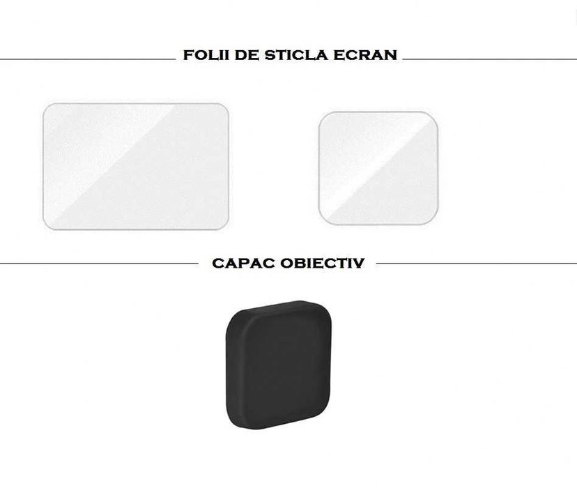 Set accesorii GoPro Hero 5 6 7 carcasa subacvatica 45m, husa, folie