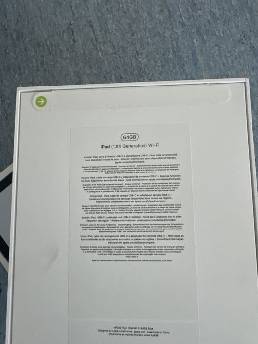 Alex-TEL® Apple iPad 10 64GB  Blue Silver WiFi Sigilat Nou