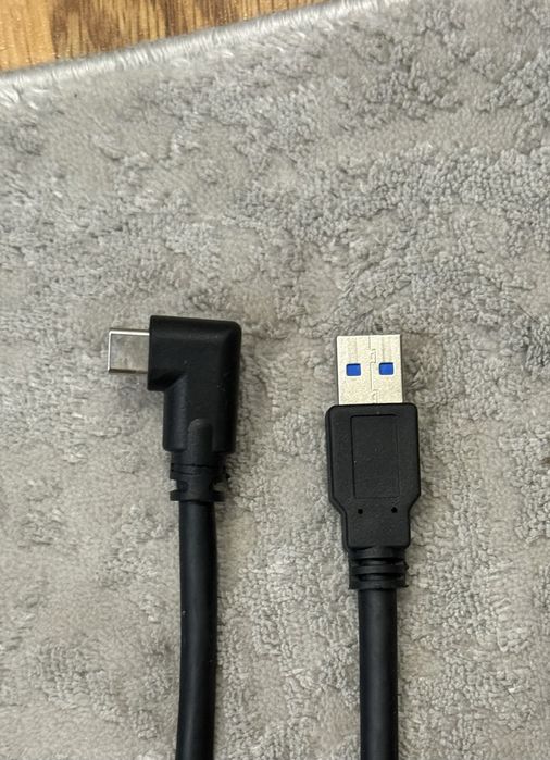 Кабель USB-A — USB-C 5 метров (Угловой, USB 3.0) для VR / данных