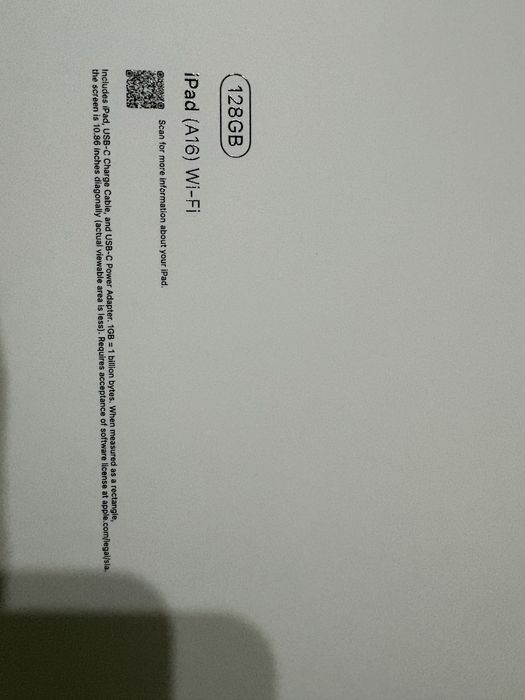 iPad A16 wifi 128gb