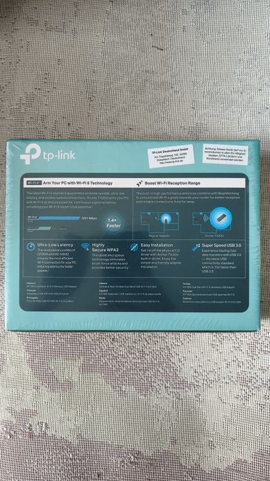 Adaptor Wireless TP-LINK Archer TX20U AX1800 WI-FI 6