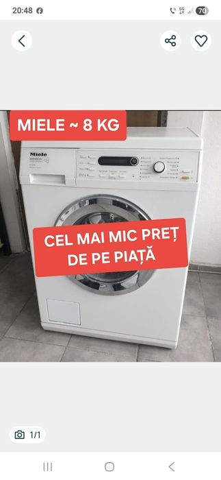 LICHIDARE DE STOC.  Masina de spalat Miele  import Germania.  Wcb 12644.