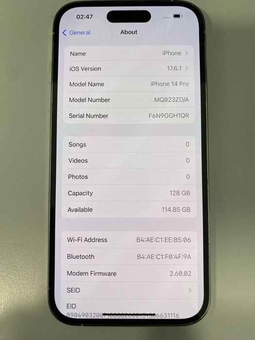 iPhone 14 Pro 128GB ID-fya851