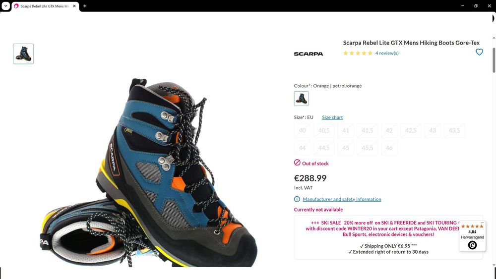 SCARPA Rebel Lite GORE-TEX Leather Boots разме EUR 44 обувки естествена кожа водонепромокаеми - 2402