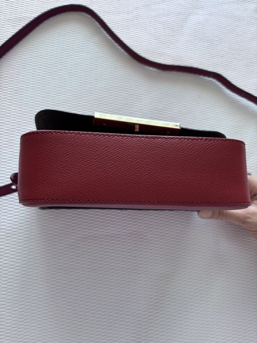 Geanta Musette piele naturala rosie